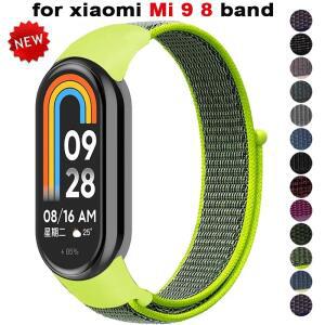 Xiaomi Mi Band 9 8 스트랩 용 나일론 루프 Miband 팔찌 Correa NFC SmartWatch 손목 밴드 교체 스포츠 펄