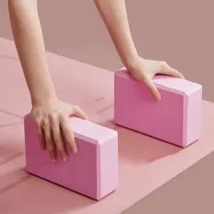 밸런스 EVA 요가블록 2p세트(핑크)스트레칭기구 필라테스운동 분홍블럭 트레이닝 벽돌 바디아트