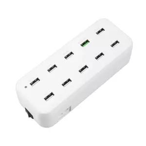 COMS 퀵차지 2.0 지원/USB 10포트 멀티충전기 White
