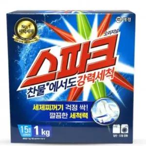 세제 가루 일반 드럼 1kg 1개 세탁 분말 겸용 스파크