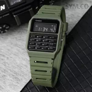 카시오 CA-53WF-3B 데이터 뱅크 레트로 디지털 계산기 남녀공용 우레탄 시계 e16