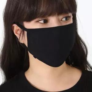 겨울마스크 심플 블랙 다용도 남녀공용 데일리 면 마스크