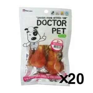 [하프클럽/셀럽하우스]닥터펫 닭다리껌 2p X20개 우피껌 애견 간식 치석제거