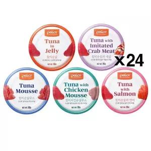 [하프클럽/셀럽하우스]펠리코 습식캔 95g 캣 영양간식 X24 참치순살 통조림