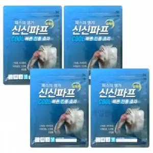 ( )신신파프 쿨 5매입 빠른 강력 밀착 패드 패치 찜질팩 4개