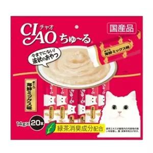 [하프클럽/셀럽하우스]고양이 챠오츄르 참치 해산물 믹스 20개입 습식 간식