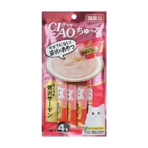 고양이 습식 간식 이나바 챠오 츄르(참치+연어)14gx4p 고양이츄르 츄루 추루 추르