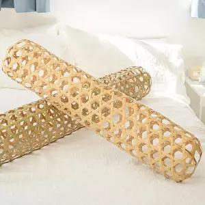 죽부인 대나무 커버화이트 대형120x20cm 암막 커튼 카페트 러그 원형 쇼파커버 방석 죽부인