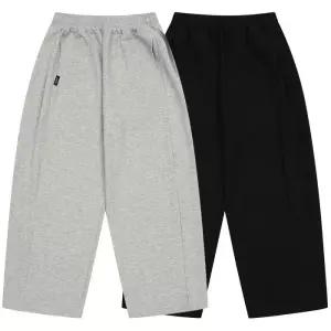 에꼴리에 사이드 절개 폴딩 와이드 바지 26B0232-BK/GY