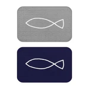 모노피쉬퀼트 순면 미끄럼방지발매트 욕실매트 화장실