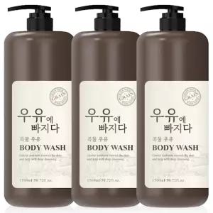 우유에빠지다 바디워시 1500ml 3개 대용량 향 좋은 워시
