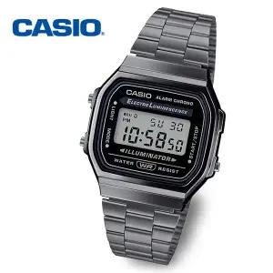 [카시오]CASIO 카시오 A168WGG-1A 레트로 사각 남자 여자 공용 전자 메탈시계