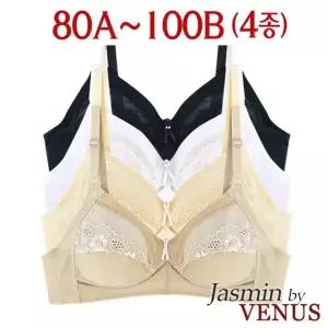[하프클럽/자스민by비너스]80A~100B 편안한 매쉬망 노와이어 마담브라4종(VS4A)