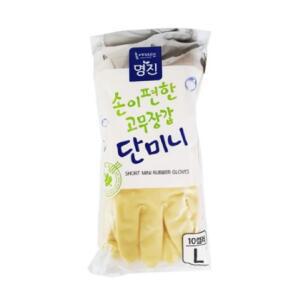 명진 고무 장갑 설거지 예쁜 라텍스 업소용 위생 S L