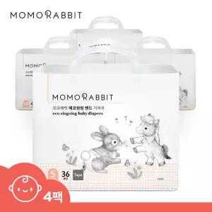 [모모래빗] 에코씽씽 밴드 신생아 기저귀 4팩