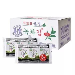 [성경김본사] 지도표성경김 녹차 식탁김 4g 3봉 x 24개 (총72봉)
