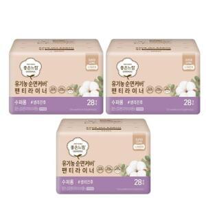 좋은느낌 팬티라이너 수퍼롱 유기농순면 추천 28P 3개