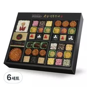 수담한과 고급지함 2호 수 2단구성 한과 선물 세트 6세트 1.2kg 선물세트 부모님 가족 시댁 명절 설날