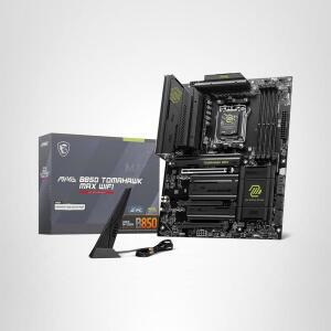 MSI MAG B850 토마호크 MAX WiFi 마더보드, ATX - AMD Ryzen 9000/8000/7000 프로세서, AM5-80A SPS VRM, DDR5 메모리 부스트 8400+ MT/s(OC), PCIe 5.0 x16, M.2 Gen5, Wi-Fi 7, 5G LAN 지원