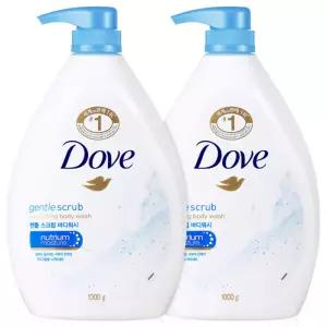 도브 바디워시 대용량 젠틀 스크럽 1000ml x 2개