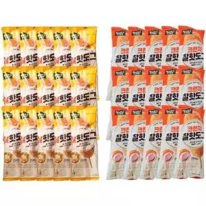 [셀러허브]올반 핫도그 찰핫도그 15봉+크런치핫도그 15봉 (S46563970)