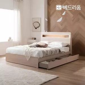 [베드리움]NEW 스마트메이트 편백 LED 수납침대(Q)-NEW 코지슬립 유로탑