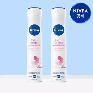 [니베아] 데오드란트 스프레이 엑스트라 브라이트 200ml 2개