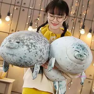 하프인형 물범 바다표범 대형 2사이즈 모찌 쿠션 물개 애착 안고자는 낮잠 바디필 로우 베개 말랑 귀여운kl