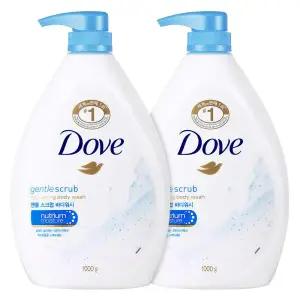 도브 바디워시 젠틀 스크럽 바디클렌저 1000ML 2개