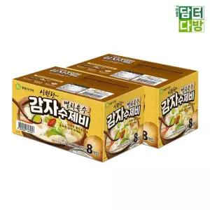 캠핑용 감자수제비 멸치육수 즉석식품 혼밥 한끼 186.5g 16입