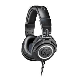 오디오 테크니카 ATH-M50X 프로페셔널 스튜디오 모니터 헤드폰 블랙 등급 비평가들의 호평 탈착식 케이블 포함 V08