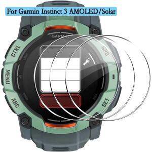 호환용 가민 Garmin Instinct 3 AMOLED/솔라 45mm/50mm 스크린 HD/스크래치 방지 보호 필름 액세서리 용 3p