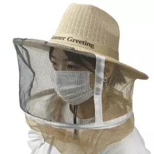 밀짚 작업 양봉 벌망모자 방충 모자 방충망 벌망 기본형 벌