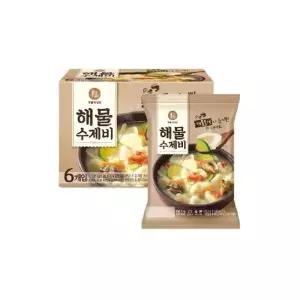 [셀러허브]이가자연면 해물수제비 188g x 6개 맛있는/J (S50842932)
