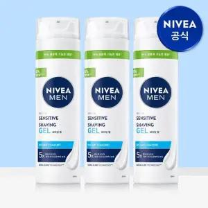 니베아 맨 센서티브 쉐이빙 젤 200ml 3개