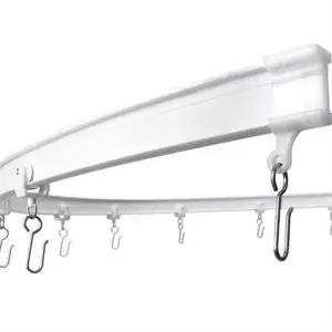 커튼 레일 곡선 커튼 레일 인테리어 곡선 사다리꼴 플라스틱 가정용 부자재 베란다