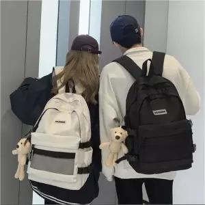백팩 캐주얼 여자 패션 남자 포켓 멀티 학생 메쉬