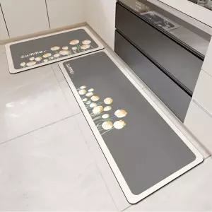 빨아쓰는 규조토 발매트 주방매트 욕실매트 2종 세트 주방 발판 싱크대 러그 pvc발