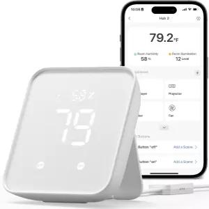 스위치봇 허브 2 2세대 WiFi 온도계 습도계 IR 리모컨 스마트 및 광 센서로 작동 Wi-Fi로 연결 2.4GHz 지원