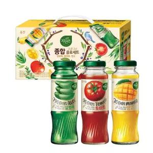 180mL 자연은종합음료세트 과즙음료 웅진 주스 12병 자연은 과일