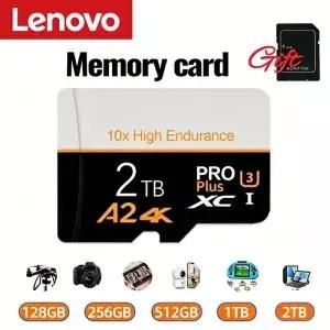 레노버 2TB 메모리 카드 TF SD 대용량 플래시 고속 드라이브 PC 폰 맥 카메라용 새 제품