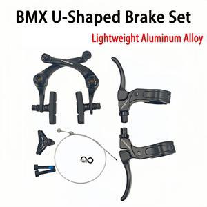 BMX 브레이크 세트 초경량 알루미늄 합금 BMX 자전거 브레이크 핸들바 22.2mm 호환 U-브레이크 범용 사이클
