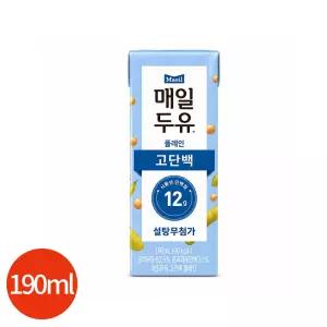 CL 매일 두유 고단백 플레인 190ml x 24개