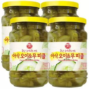 오뚜기 아삭 오이 무 피클 420g x 4개