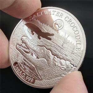 6PCs 2019 호주 은화 코알라 바닷물 악어 캥거루 뱀 1 OZ 동물 엘리자베스 기념품 선물