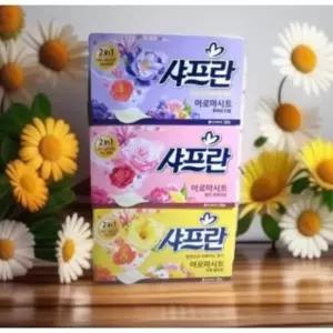 샤프란시트 30매 시트형세제 섬유유연제 코튼 핑크 후레시 종이 섬유린스