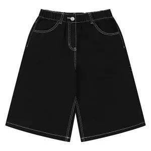 에꼴리에 7부 블랙 카펜터 버뮤다진 26B0288-BK