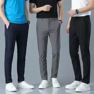 밴딩슬랙스바지 남성 여름 쿨링 스판 초경량 밴딩 슬랙스 정장 바지