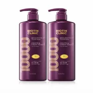엘라스틴 비오틴클리닉 맥주효모 볼륨케어 샴푸 1000ml 2개