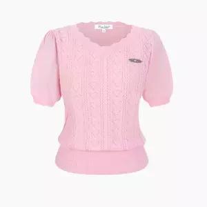 [에고이스트][AK수원점] [에고이스트] [BLUE LABEL] 하트V넥 스캘럽 반팔니트 ES2OKH04